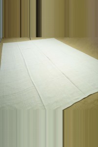 10x14 Plain White Hemp Kilim Rug. 297,410 - Turkish Hemp Rug  $i