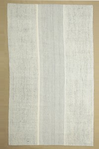 5x9 Cotton Kilim Rug. 158,263 - Grey Turkish Rug  $i