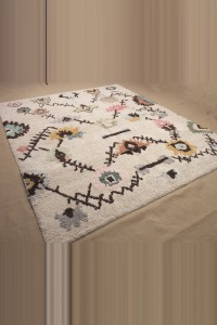 8x10 Shining White,Hemp Carpet Rug 246,305 - Turkish Carpet Rug  $i