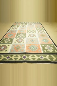 8X12 Tajikistan Cotton And Wool Kilim Rug. 232,385 - Turkish Kilim Rug  $i