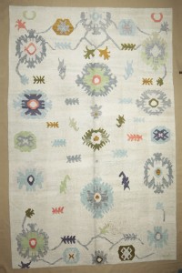 9x14 Oushak Pattern Shining White Hemp Rug. 287,440 - Turkish Carpet Rug  $i