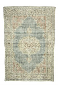 Blue Vintage Oushak Carpet Rug 7x10 Feet  214,312 - Oushak Rug  $i