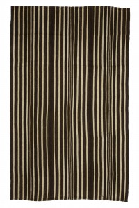 Brown And White Kilim rug 6x9 Feet  173,280 - Turkish Natural Rug  $i