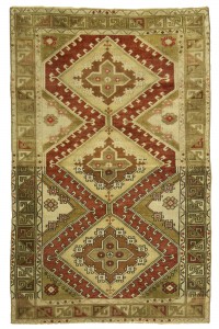 Daisy Pattern Rug 4x6 107,175 - Turkish Carpet Rug  $i