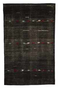 Dark Brown Flat Weave Turkish Kilim Rug 7x11 Feet  221,348 - Goat Hair Rug  $i