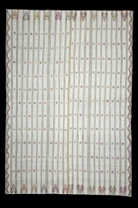 Gray White Turkish Kilim rug 7x10 Feet  215,315 - Grey Turkish Rug  $i