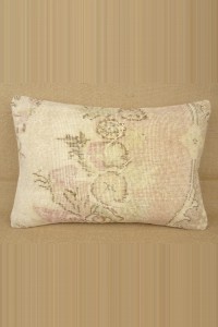 Turkish Kilim Pillow Lumbar Oushak Carpet Rug Pillow Cover,16'x24' inch 40,60