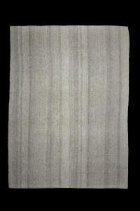 Grey Turkish Rug Plain Gray Kilim Rug 7x10 Feet  225,316