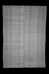 Plain Gray Turkish Flat Weave Kilim Rug 8x11 Feet  233,336 - Grey Turkish Rug  $i