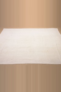 Plain White Organic Hemp Rug,6,5x10,5 200,319 - Turkish Hemp Rug  $i