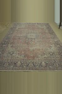 Vintage Oushak Carpet Rug 9x12 260,357 - Oushak Rug  $i