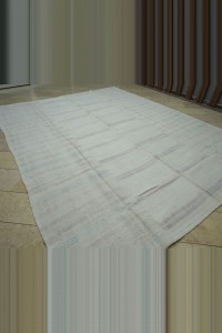 10x12 Gray Striped Hemp Kilim Rug. 289,365 - Turkish Hemp Rug $i