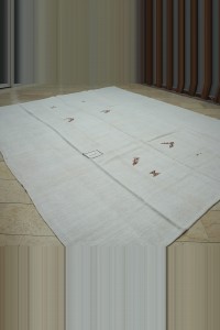 10x12 Handmade Vintage Hemp Kilim Rug 290,350 - Turkish Hemp Rug $i