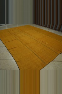 10x12 Overdye Saffron Hemp Kilim Rug. 290,380 - Turkish Hemp Rug $i