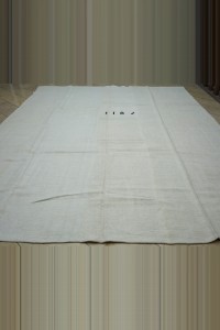 10x12 Plain White Hemp Kilim Rug. 310,366 - Turkish Hemp Rug  $i