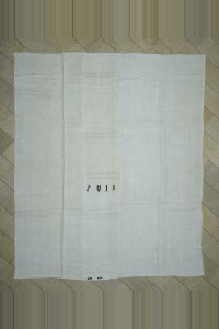 Turkish Hemp Rug 10x12 Plain White Hemp Kilim Rug. 310,366