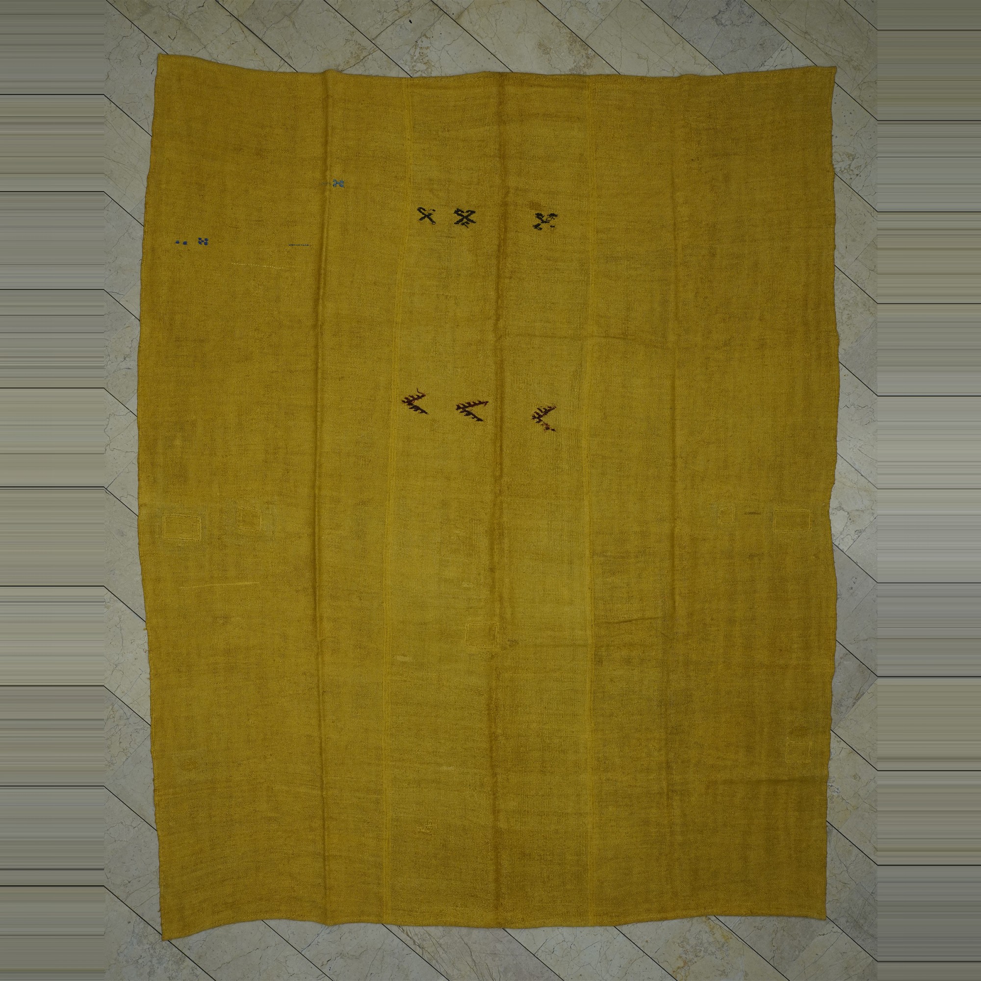 10x12 Saffron Color Overdye Hemp Rug 292,365 - Turkish Hemp Rug