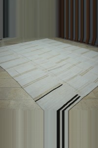 10x12 Summer Rug,Organic Hemp Kilim Rug. 305,365 - Turkish Hemp Rug  $i