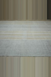 10x13 Minimalist Striped Gray Kilim Rug. 290,380 - Grey Turkish Rug $i