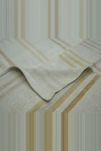 10x13 Modern Striped Beige Hemp Kilim Rug. 302,405 - Turkish Hemp Rug $i