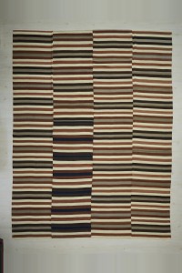 Turkish Kilim Rug 10x13 Oversize Stripe Savak Kilim Rug 293,387