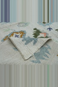 10x14 Oushak Pattern Shining White Hemp Rug. 290,436 - Turkish Carpet Rug $i