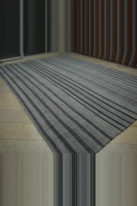 10x15 Brown Stripe Gray Turkish Kilim Rug. 322,444 - Grey Turkish Rug  $i