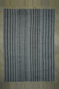 10x15 Brown Stripe Gray Turkish Kilim Rug. 322,444 - Grey Turkish Rug  $i