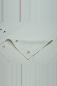 11x14 Flat Weave Cotton Kilim Rug. 338,420 - Turkish Natural Rug $i