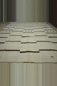 12x13 Oversize Stripe Pattern Hemp Kilim Rug. 352,406 - Turkish Hemp Rug $i