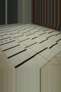 12x13 Oversize Stripe Pattern Hemp Kilim Rug. 352,406 - Turkish Hemp Rug $i