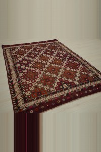 1920s Old Embroidered Bergama Cicim Kilim Rug  162,230 - Turkish Kilim Rug  $i