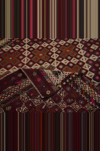 1920s Old Embroidered Bergama Cicim Kilim Rug  162,230 - Turkish Kilim Rug  $i