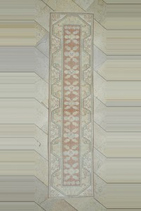 2.3x9 Wool Turkish Vintage Rug Runner 70,285 - Turkish Rug Runner $i