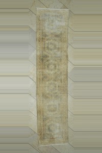 Turkish Rug Runner 2,5x11 Faded Color Oushak Rug Runner. 76,322