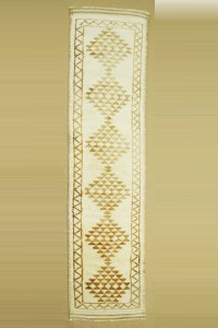 Turkish Rug Runner 2,5x12 White And Brown Carpet Rug Runner 83,360