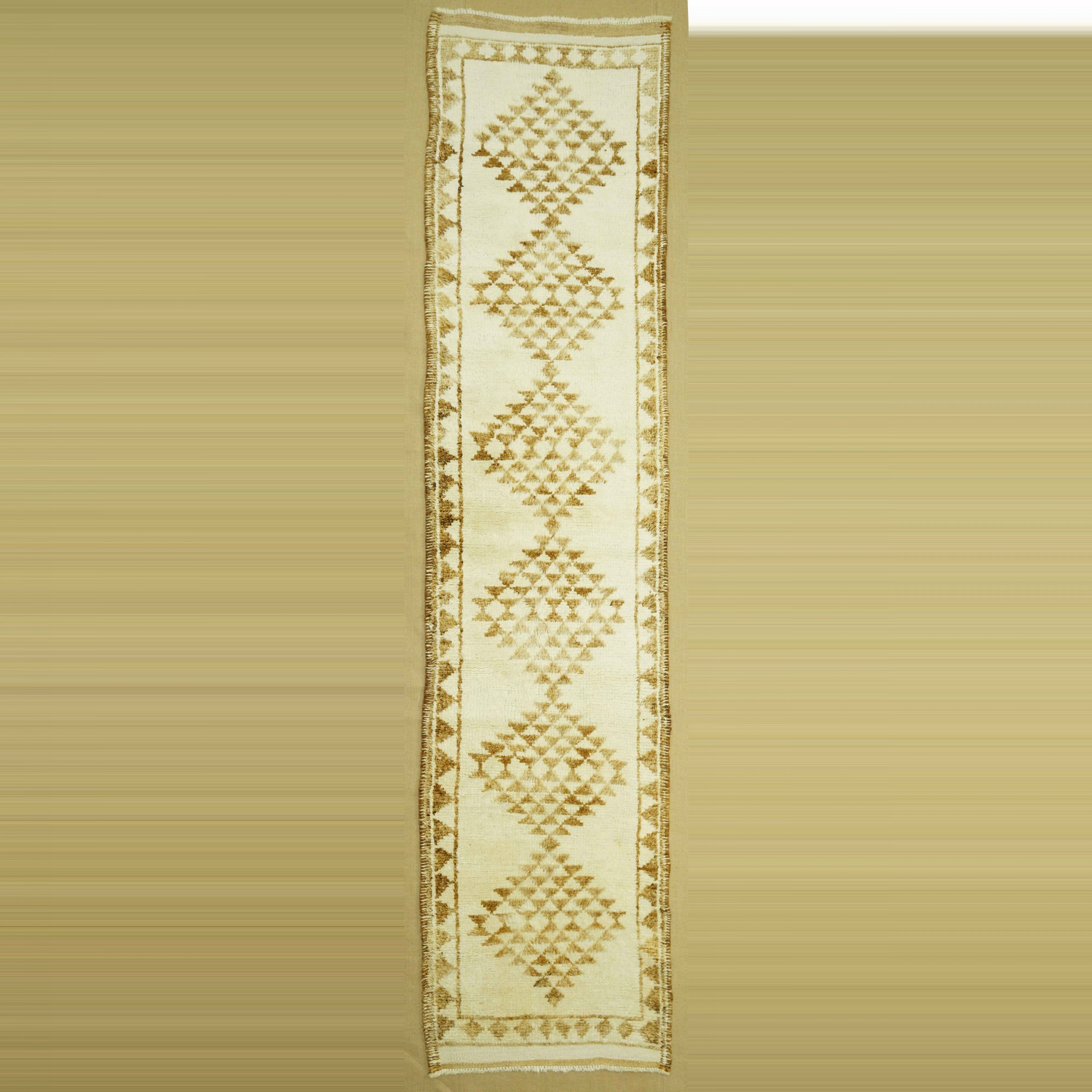 2,5x12 Wool Natural Color Carpet Rug Runner 83,377 - Turkish Rug Runner