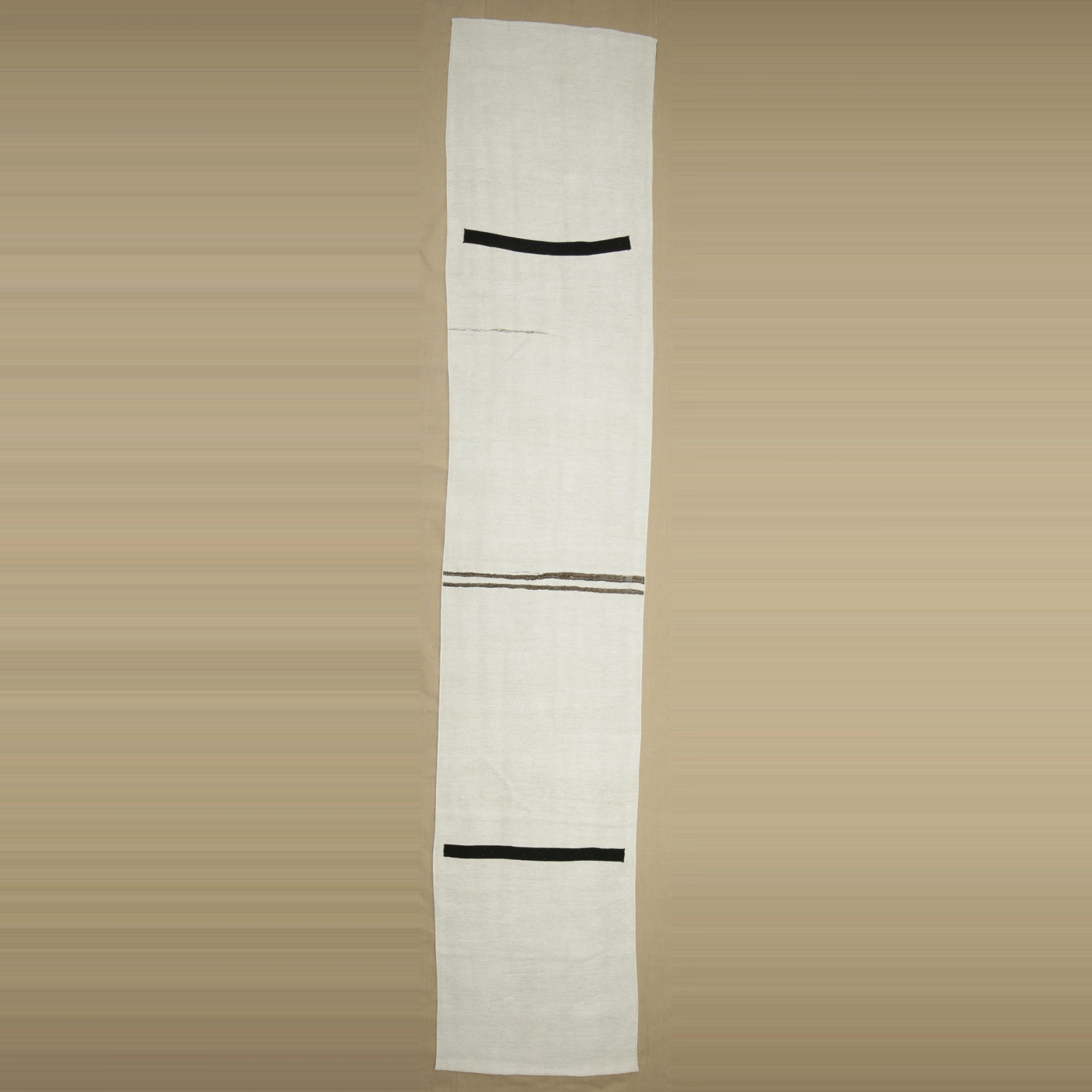 2.5x14 Modern Decor Hemp Kilim Rug Runner. 82x419 - Turkish Rug Runner