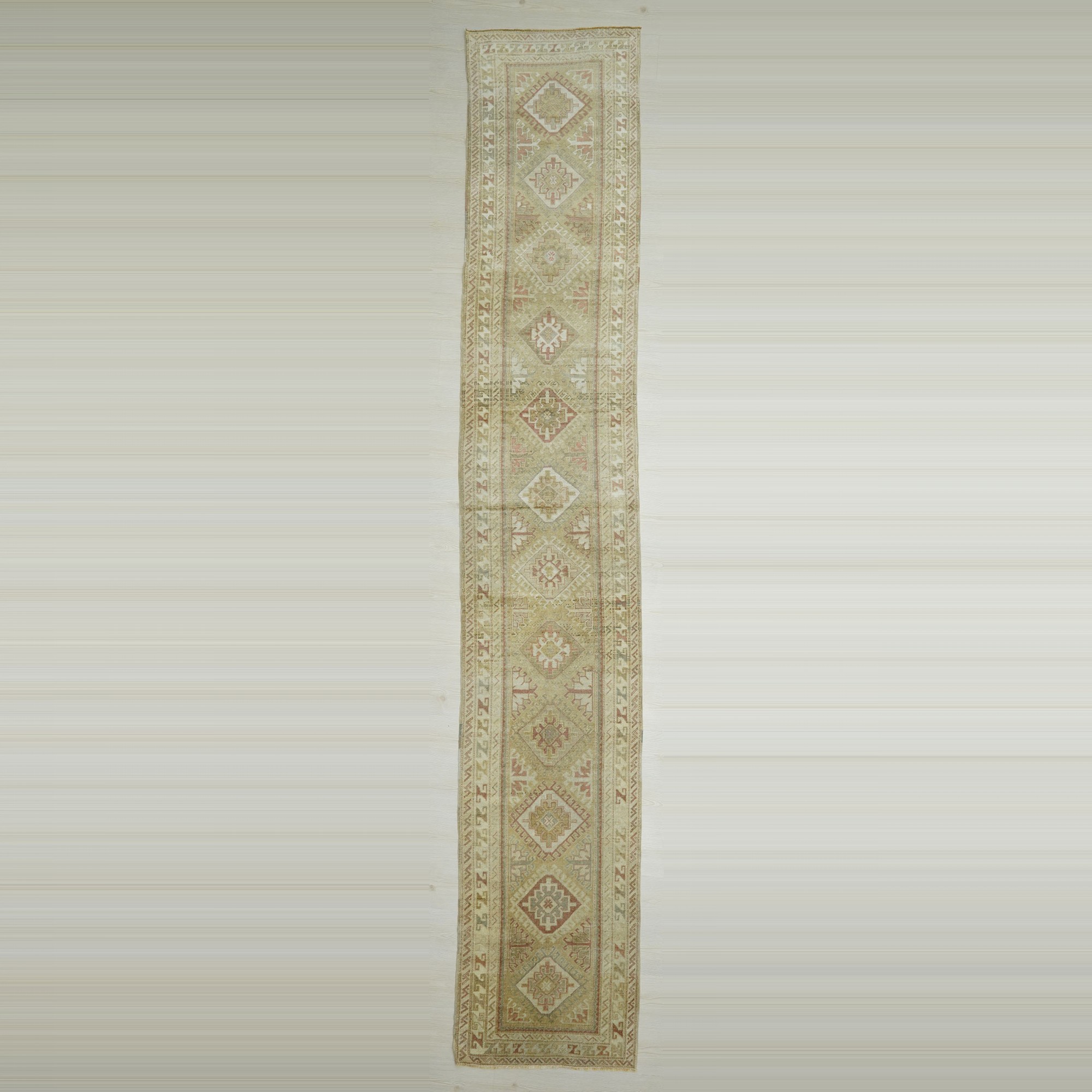 2.5x14 Narrow Wash Out Kars Carpet Rug Runner 75,432 - Turkish Rug Runner