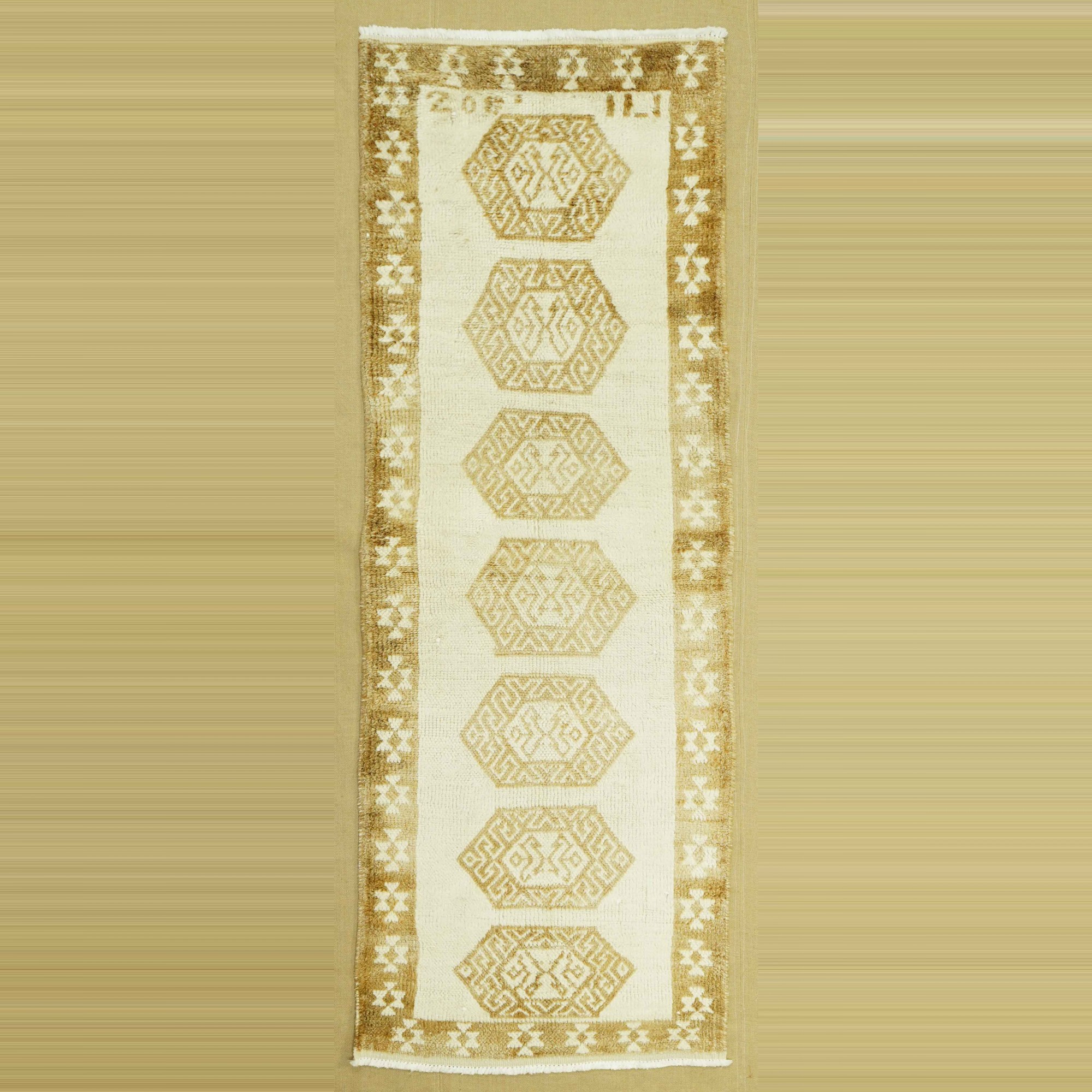 2,5x8 Natural Carpet Rug Runner 82,237 - Turkish Rug Runner