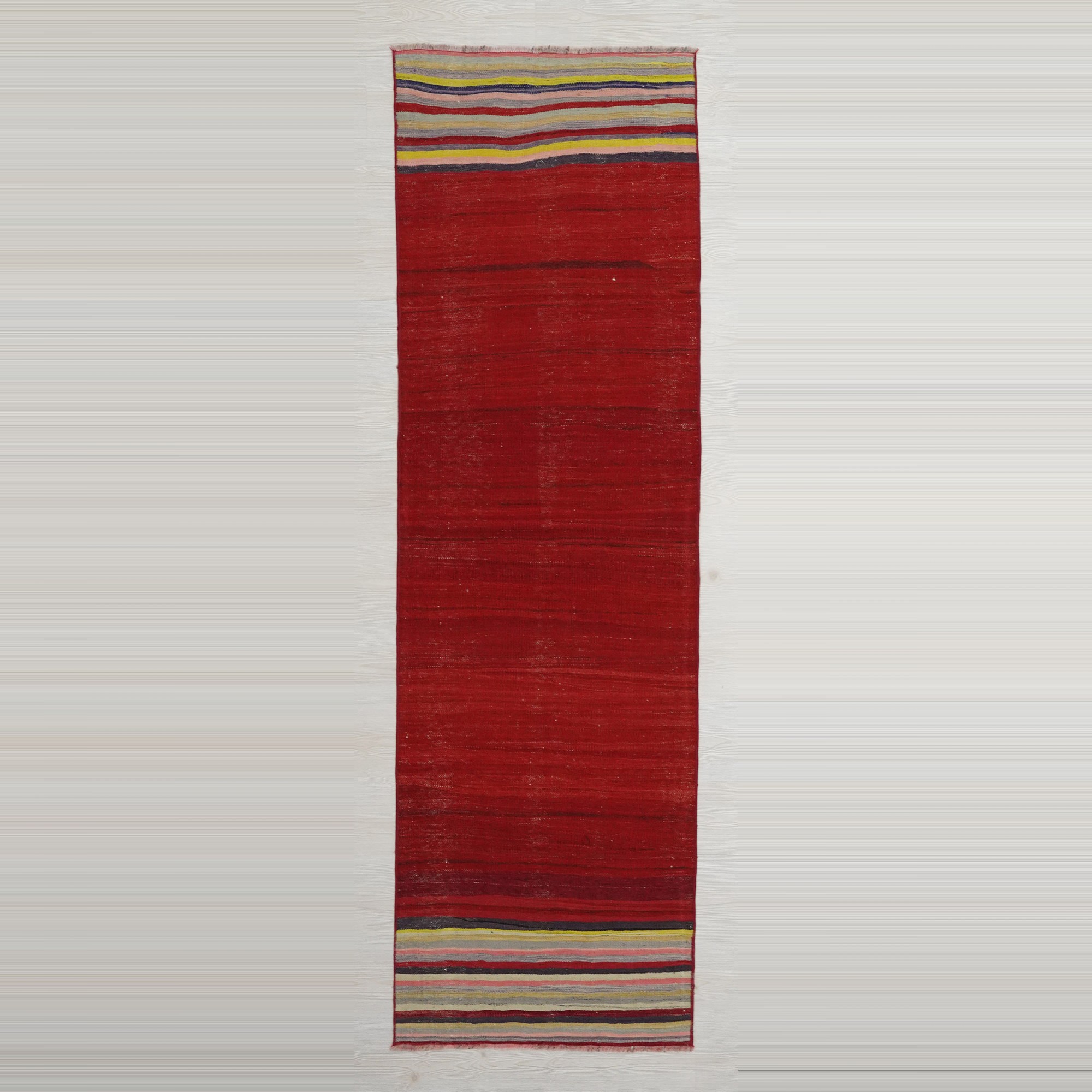 2.5x8 Red Gordes Kilim Rug Runner 74,244 - Turkish Rug Runner