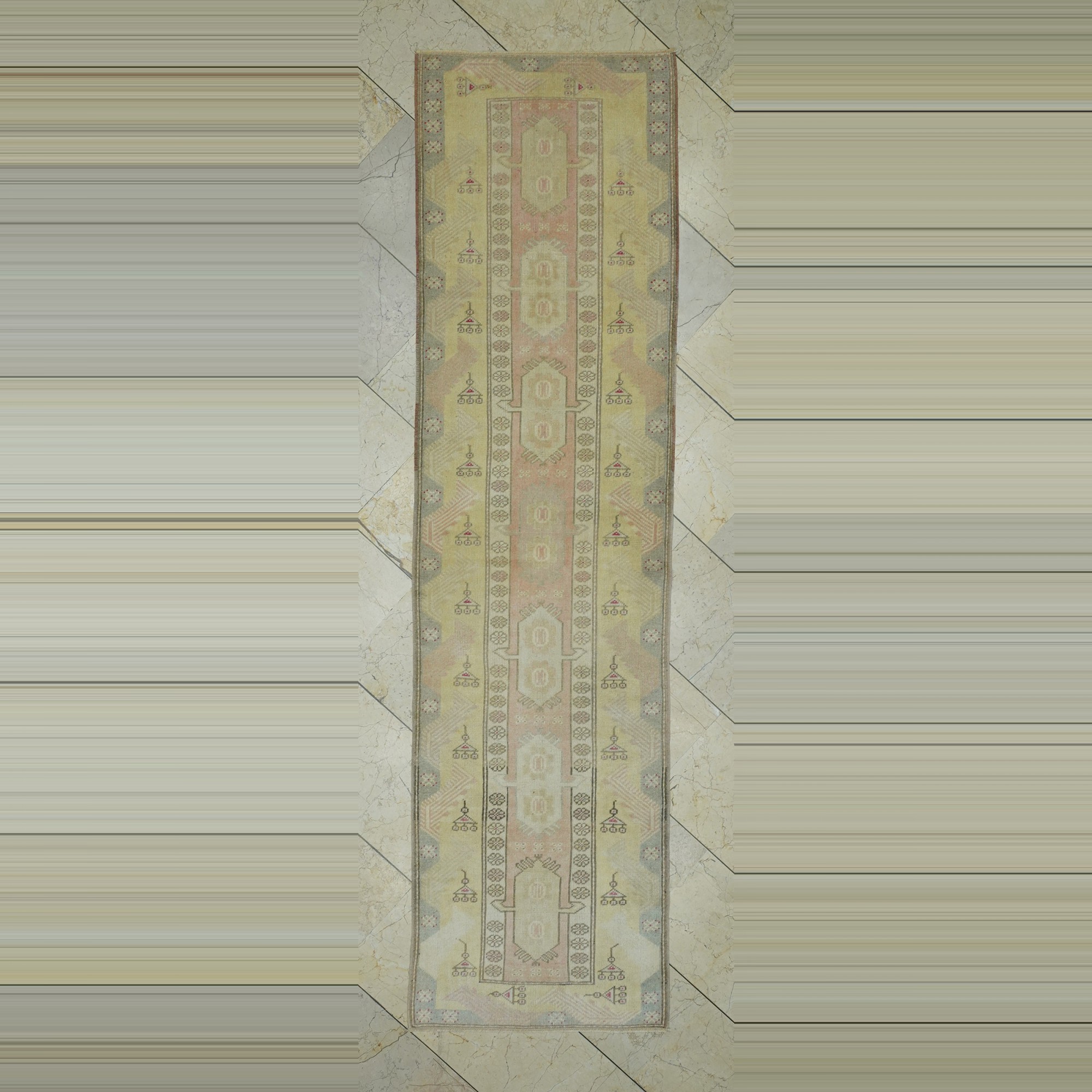 2,5x8 Wool Oushak Rug Runner. 71,265 - Turkish Rug Runner