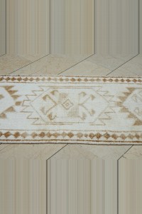 2.6x12 Brown White Turkish Rug Runner 80,368 - Turkish Rug Runner $i
