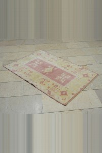 2.7x4 Wool Turkish Vintage Carpet Rug 82,122 - Turkish Carpet Rug $i