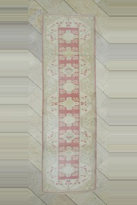 2.7x9 Wool Vintage Turkish Oushak Rug Runner 82,270 - Turkish Rug Runner $i