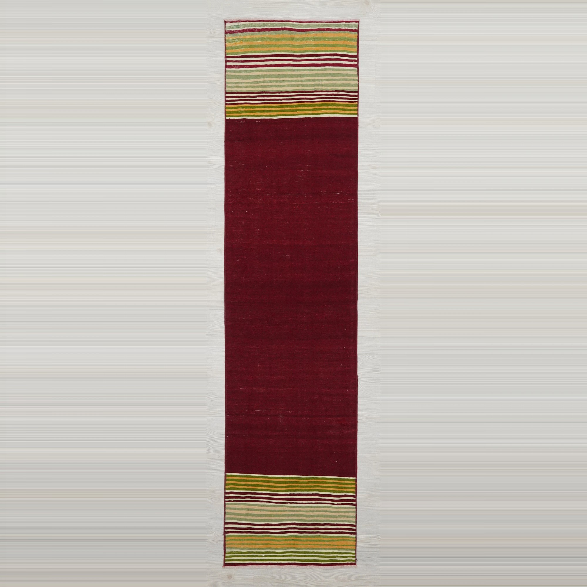 2x8.5 Red Gordes Kilim Rug Runner 63,258 - Turkish Rug Runner