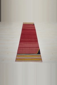 2x9 Red Turkish Gordes Kilim Rug Runner 64,271 - Turkish Rug Runner  $i