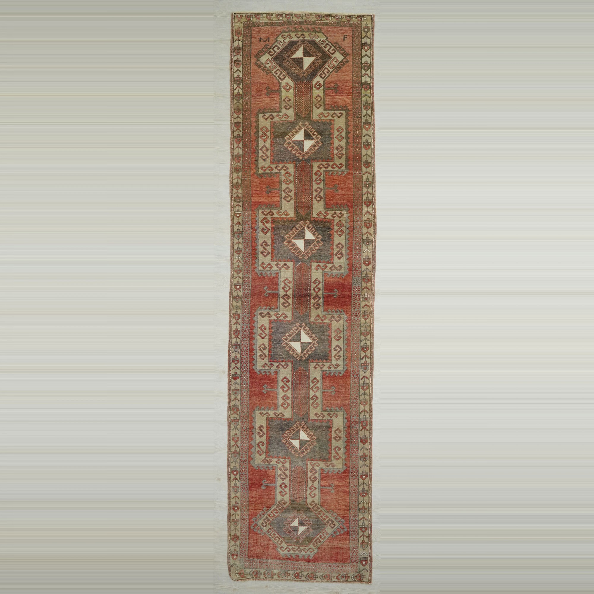 3.5x13.5 Old Sivas Carpet Rug Runner. 105,410 - Turkish Rug Runner