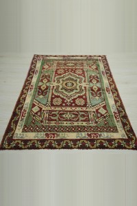 3.5x5 1920s Antique Masnastir Carpet Rug. 110,152 - Turkish Carpet Rug  $i