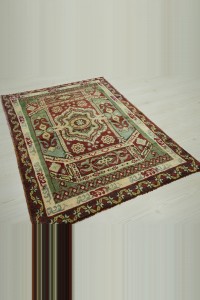 3.5x5 1920s Antique Masnastir Carpet Rug. 110,152 - Turkish Carpet Rug  $i